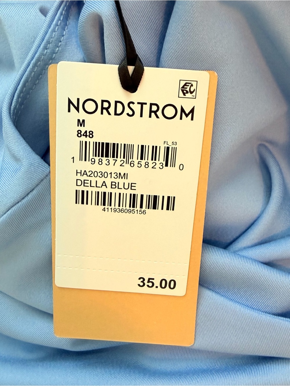 NWT Halogen Light Blue Short Sleeve Crewneck Top - size medium - Picture 3 of 4